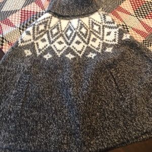 Brand new no tag girls sweater poncho
